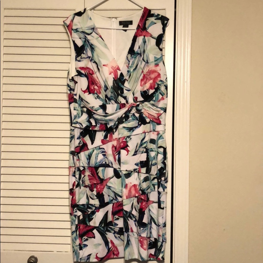Lovely floral WHBM sheath dress size 16